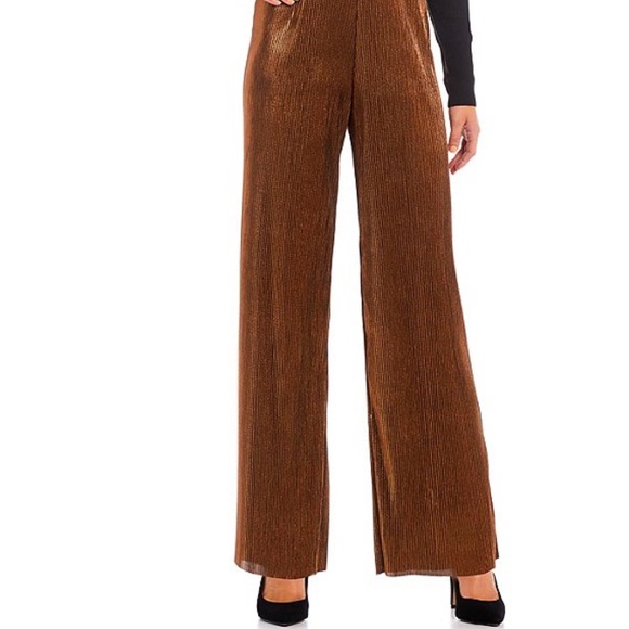 FRENCH CONNECTION TAINA METALLIC PLEATED JERSEY CULOTTES - Picture 11 of 11